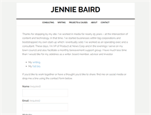 Tablet Screenshot of jenniebaird.com